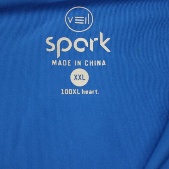Veil Spark Sweatshirt Mens 2XL XXL Royal Blue 1/2 Zip Performance Athletic L/S - Picture 9 of 15